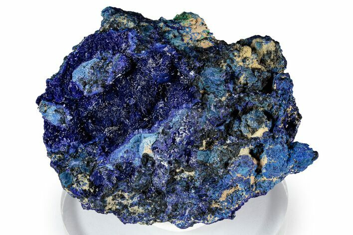 Vivid Blue Azurite Crystals on Malachite - Congo #348533
